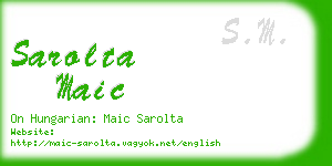 sarolta maic business card